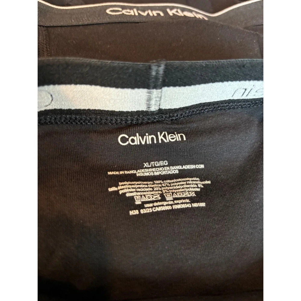 Calvin Klein Mens Cotton Stretch Boxer Briefs 4-Pack Black XL NB1897